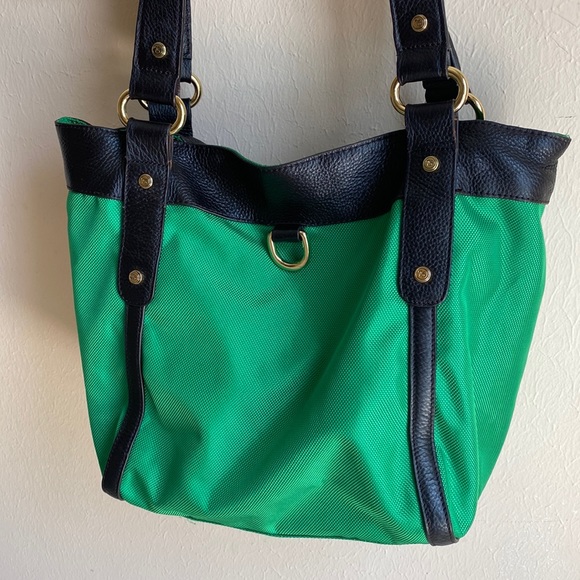 JPK Grass Green Barbara Shopper Tote ballistic nylon handbag - Picture 1 of 13